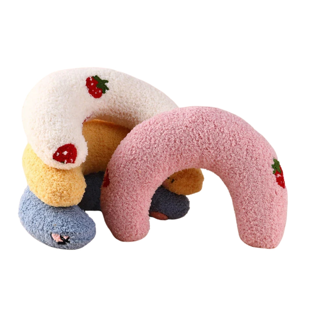 Cozy U-Shaped Neck Pillow for Cats & Puppies – Fashionable Headrest for Deep Sleep