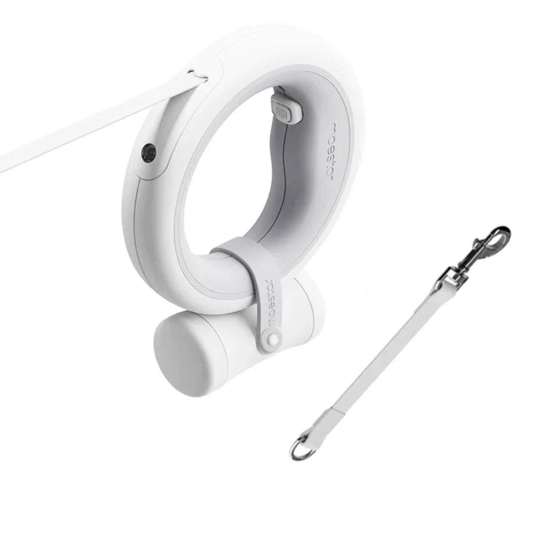 UFO LED Dog Leash – Retractable 3.0m Ring Design for Night Safety