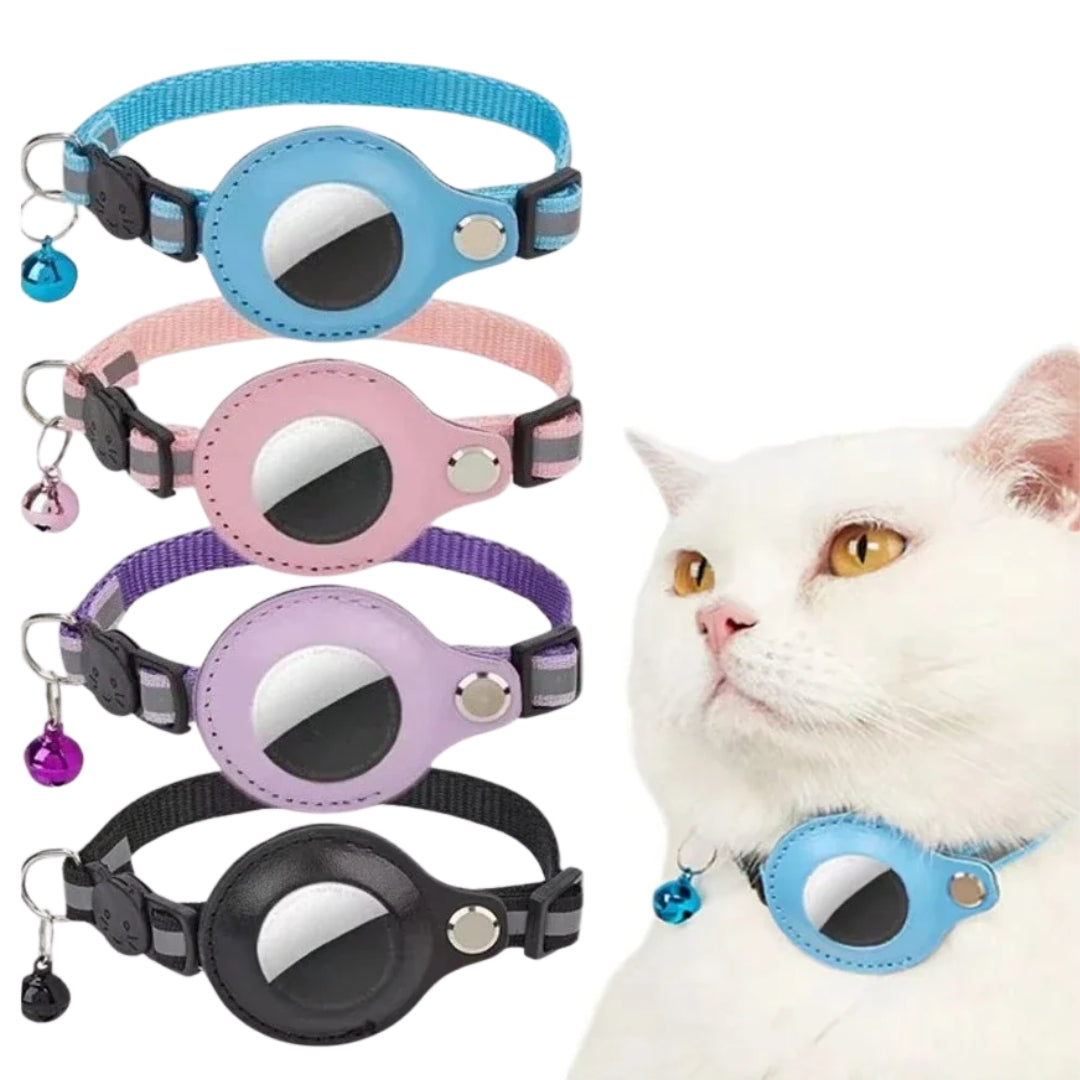 Reflective AirTag Cat Collar with Safety Breakaway & Bell