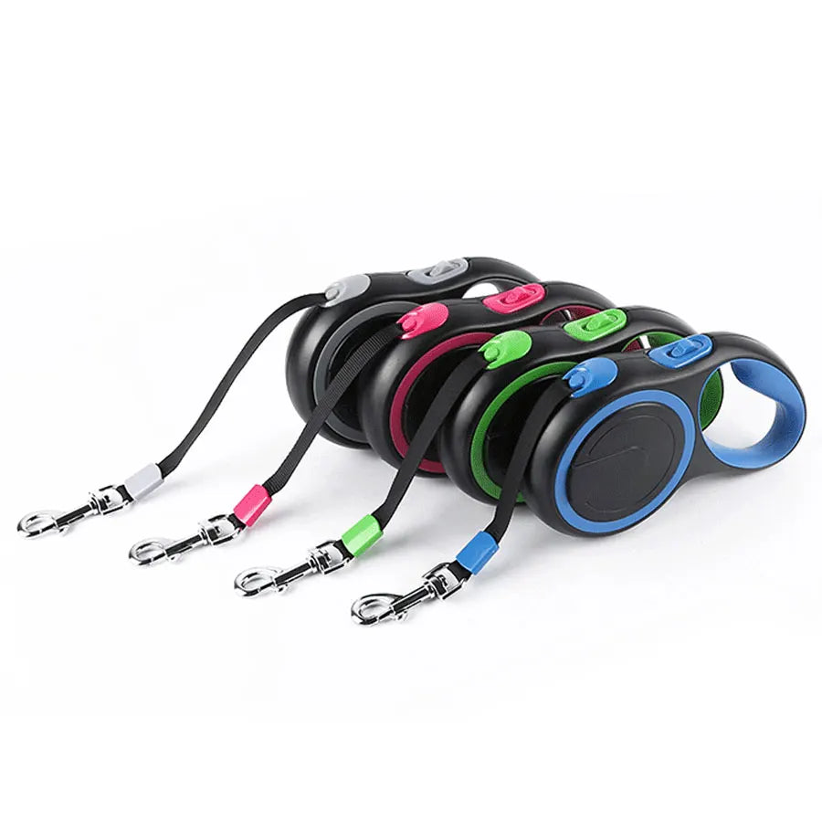 Automatic Retractable Dog Leash - Durable Nylon Ribbon for Small to Large Breeds