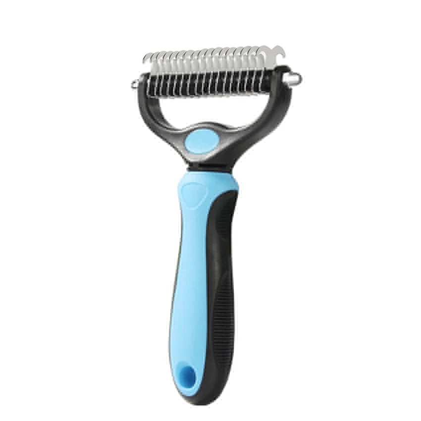 Ultimate Tangle-Free Grooming Brush - Double-Sided Shedding & Dematting Tool for Dogs & Cats