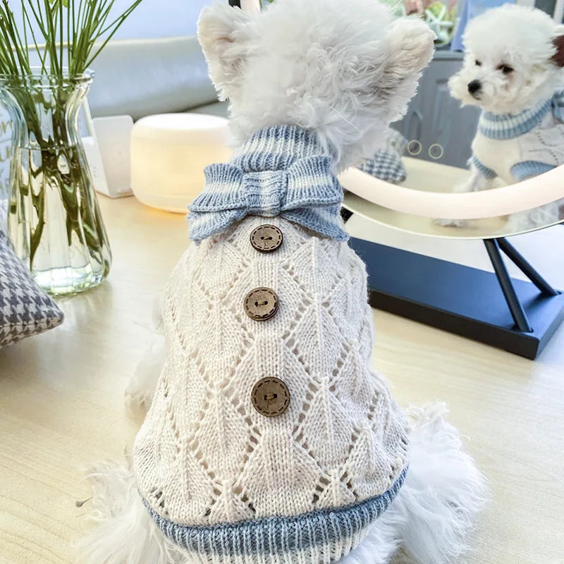 Designer Knitted Pet Sweater for Small Dogs & Cats
