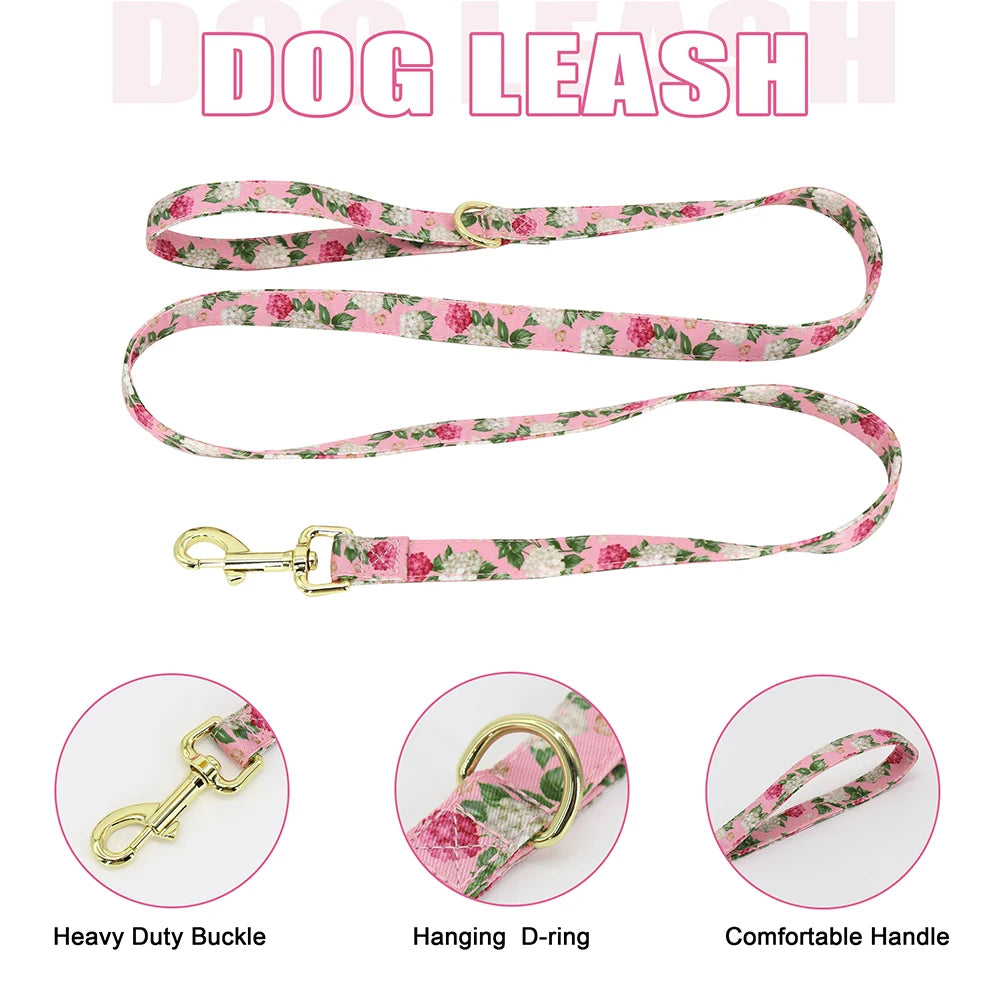 Adjustable Nylon Mesh Harness, Collar with Engraving & Leash Set for Small to Medium Pets