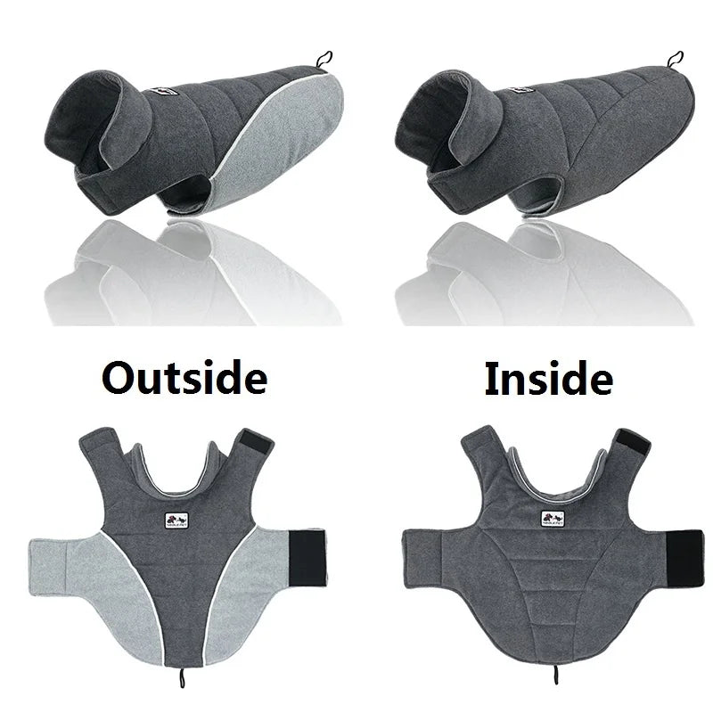 High-Quality Reversible Reflective Dog Coat for Winter