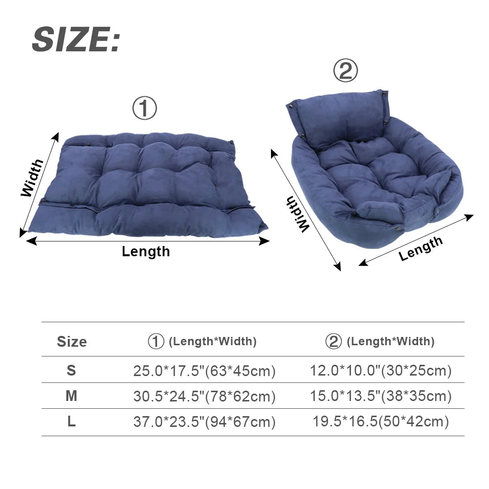 CozyNest 3-in-1 Dog & Cat Bed Mat - The Ultimate Comfort Haven