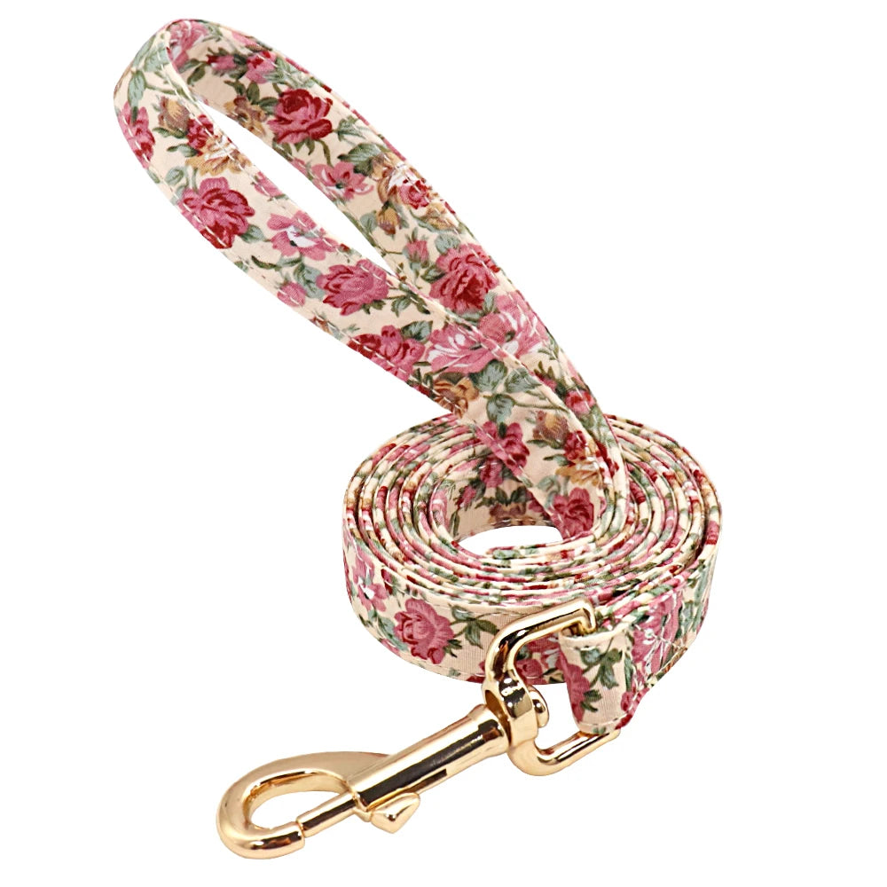 Personalized Floral Dog Collar or Leash or Set