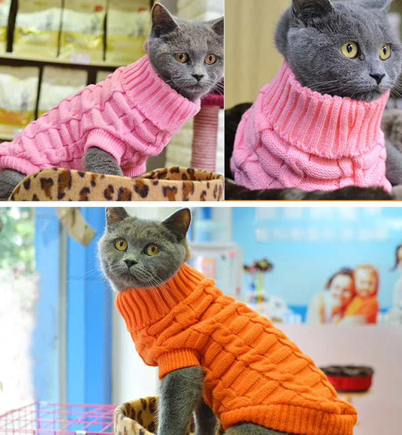 Snuggle-Ready Woolly Soft Pet Sweater - For Small to Medium Dogs & Cats
