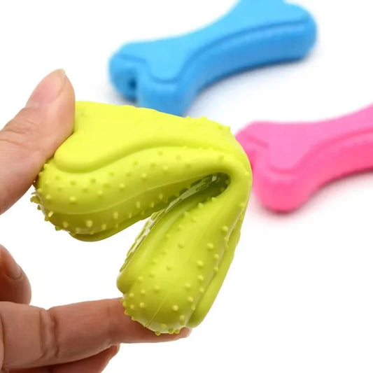 ChewBrite Eco-Rubber Bone Toy – Durable Teeth-Cleaning & Interactive Play
