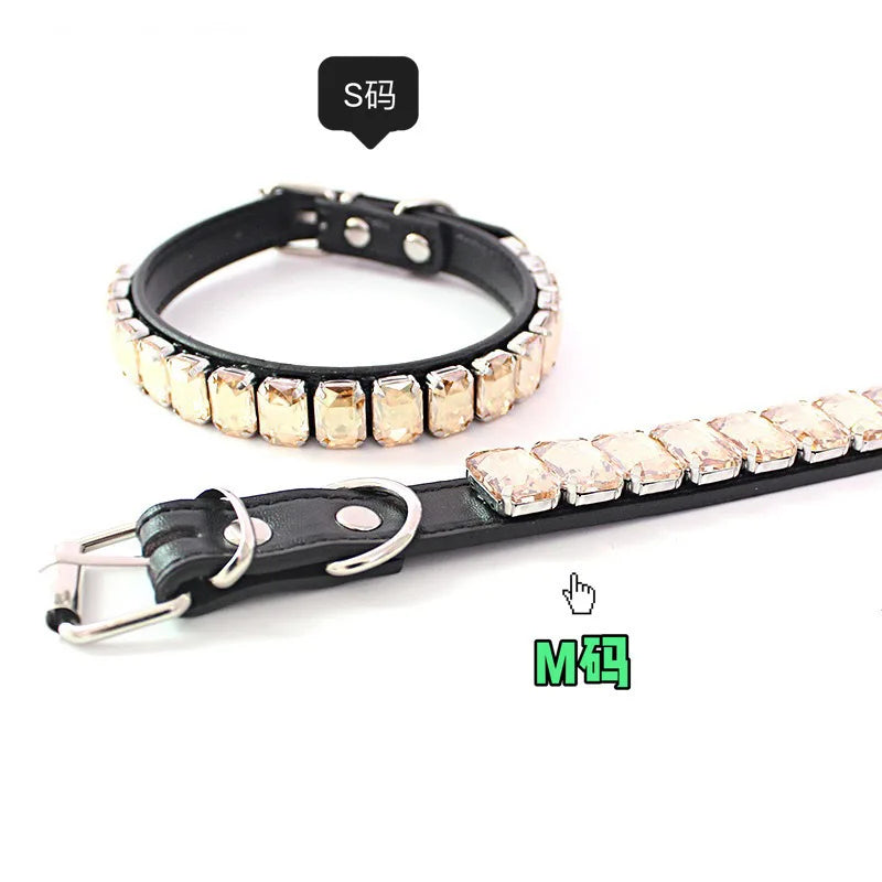 Bling Rhinestone Dog Collar – Sparkling Style with Glass Crystals