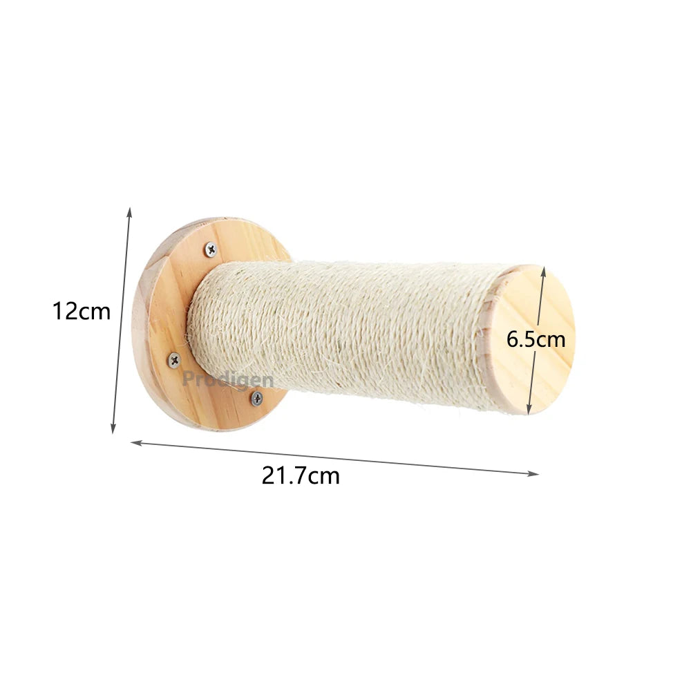 Cat Climbing Shelf Wall Mounted Four Step Stairway With Sisal Scratching