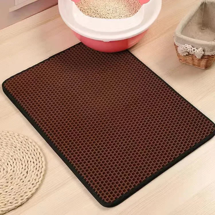 Double Layer Cat Litter Mat Waterproof & Non-Slip