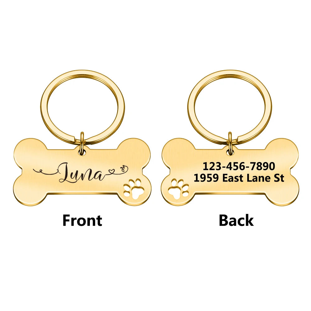 Personalized Dog Tags with Custom Text