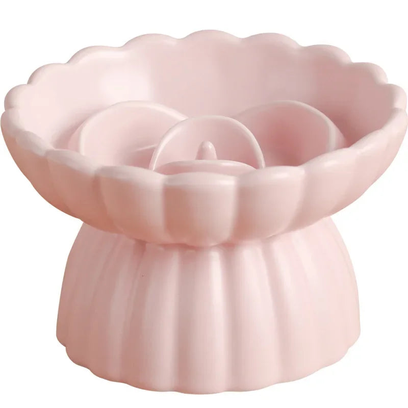 Elevated Ceramic Cat Bowl – Anti-Choking Slow Feed Design
