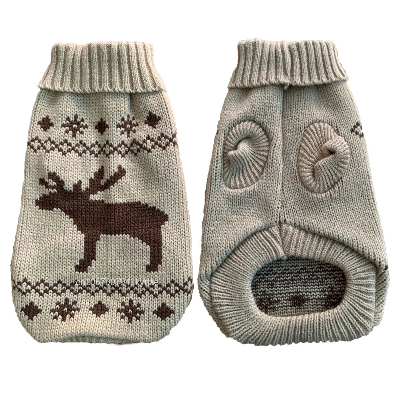 Cozy Knitted Pet Sweater - Winter Warmth for Small & Medium Dogs