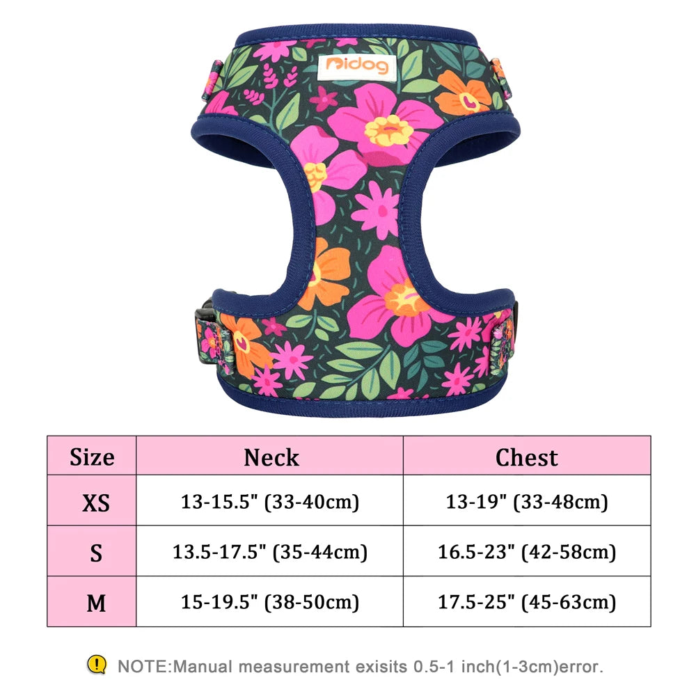 Chic Reflective Nylon Harness Fashion-Forward Prints for Stylish Walks