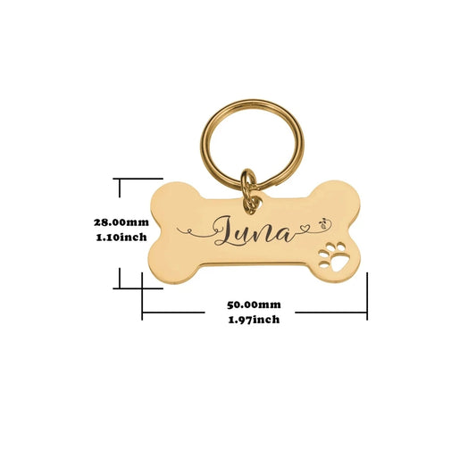 Personalized Dog Tags with Custom Text