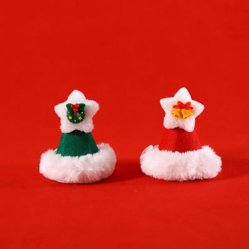 Dog Christmas Knitted Scarf with Fuzzy Pompom Puppy Cat Costume