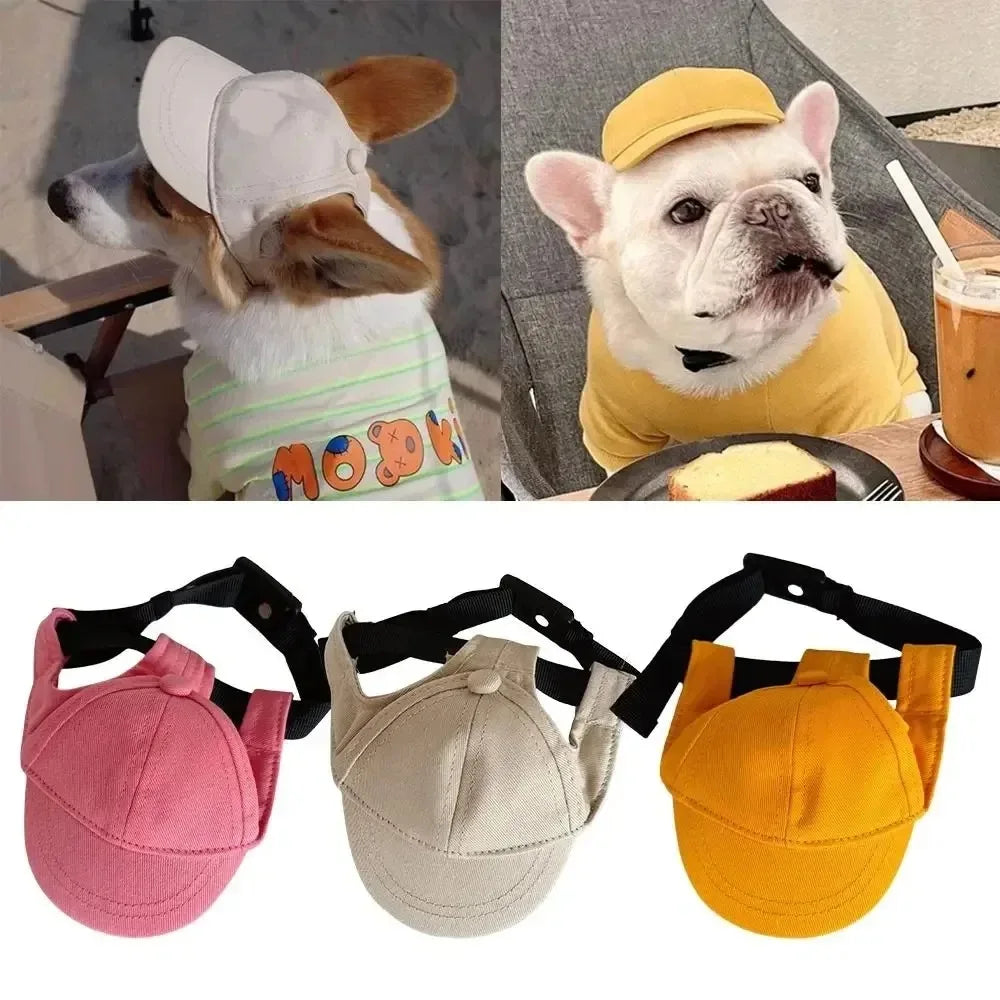 Korean Style Pet Baseball Cap – Adjustable Sun Protection for Dogs & Cats