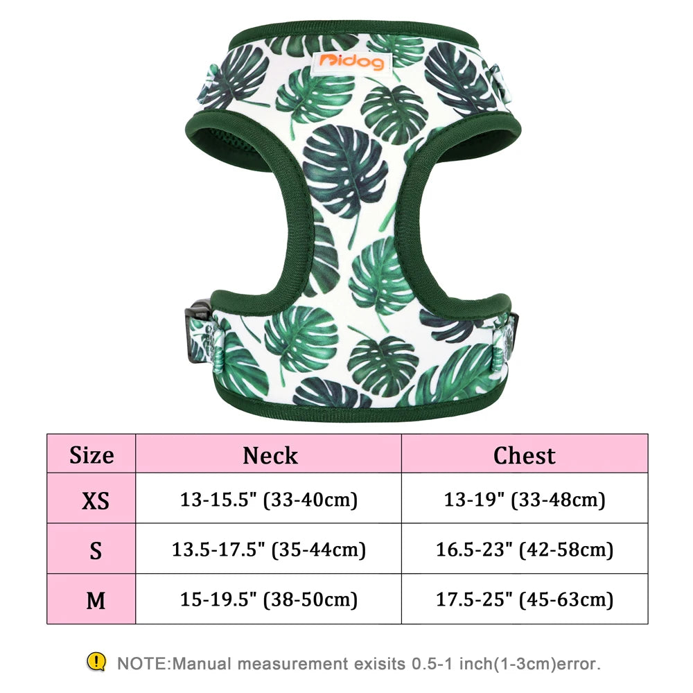 Chic Reflective Nylon Harness Fashion-Forward Prints for Stylish Walks