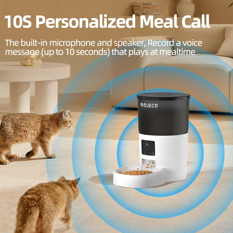 ROJECO Automatic Cat Feeder With Camera Video
