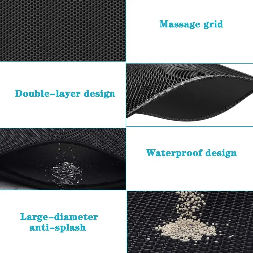 Double Layer Cat Litter Mat Waterproof & Non-Slip