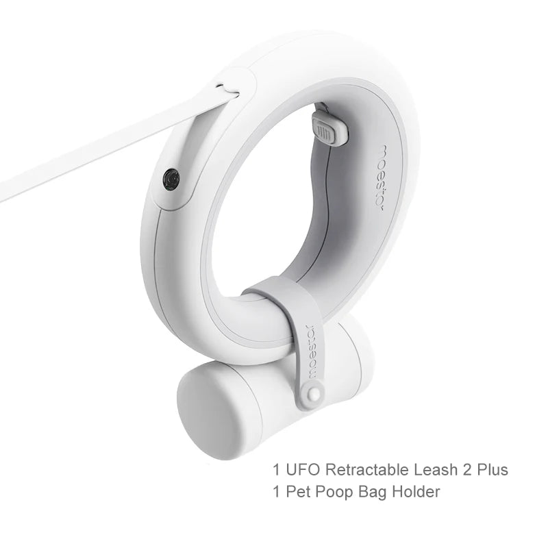 UFO LED Dog Leash – Retractable 3.0m Ring Design for Night Safety