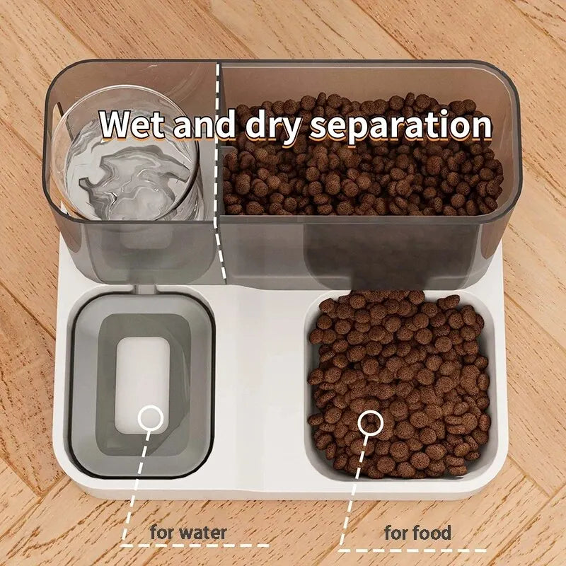 Automatic Cat Food Dispenser with Drinking Water