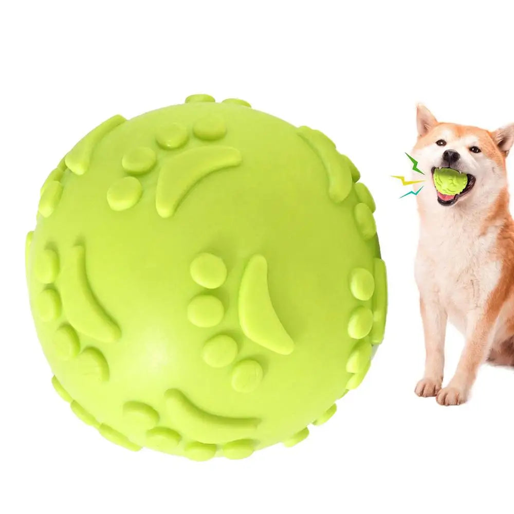 Dog Chew Squeaky Toy Ball For Small Medium And Large Breeds