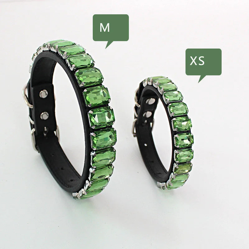 Bling Rhinestone Dog Collar – Sparkling Style with Glass Crystals