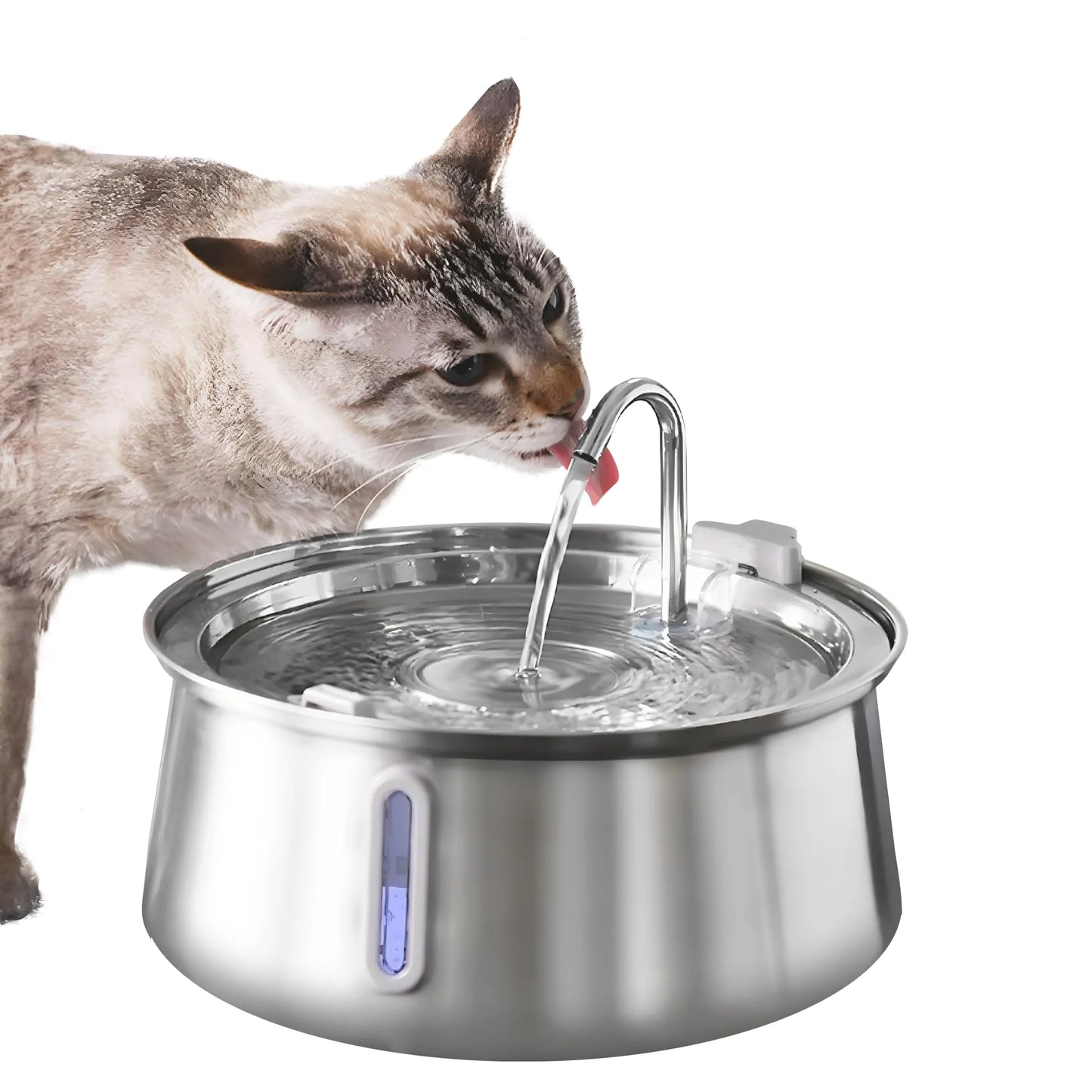 4L Stainless Steel Cat Drinking Fountain – Ultra-Quiet Hydration for Multiple Pets