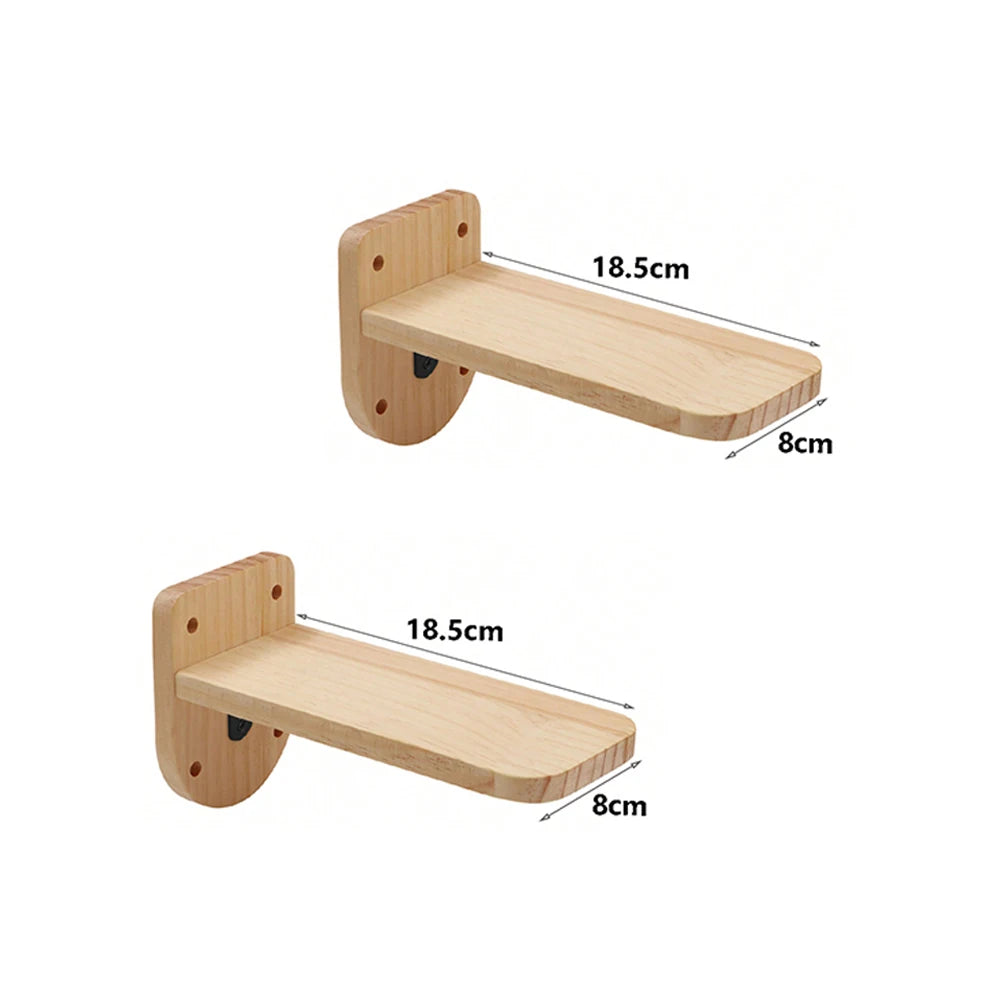Cat Climbing Shelf Wall Hammock Shelves Moon Ladder Solid Wood Steps