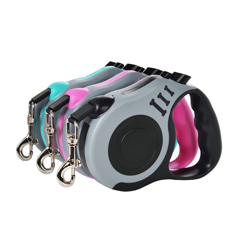 Retractable Nylon Dog Leash - Adjustable & Automatic for Stylish Walks