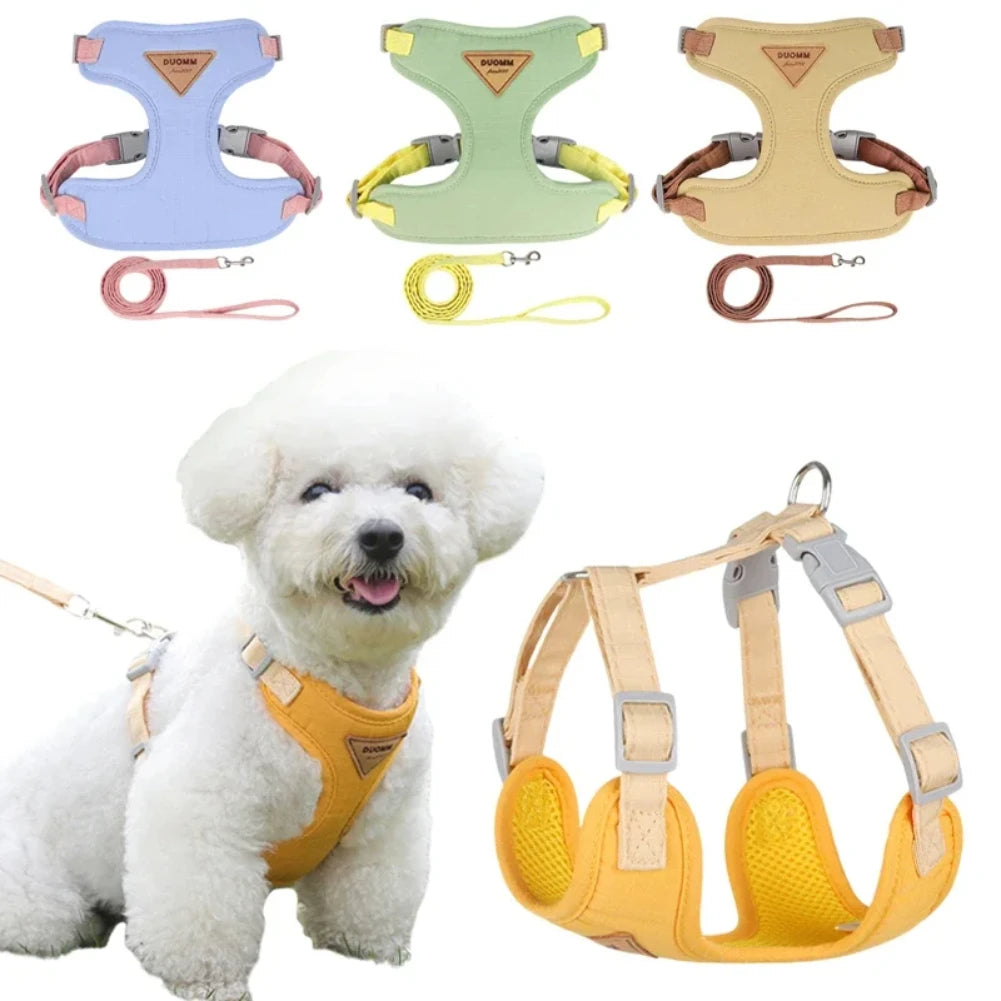Breathable Puppy Harness & Leash Set for Small to Medium Dogs and Cats