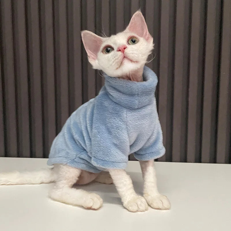 Turtleneck Cat Sweater Coat Winter Warm