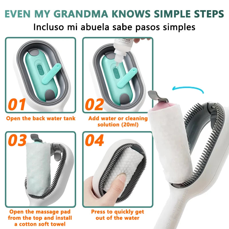 3-in-1 Cat Brush Long Hair Remover for Dog Cat