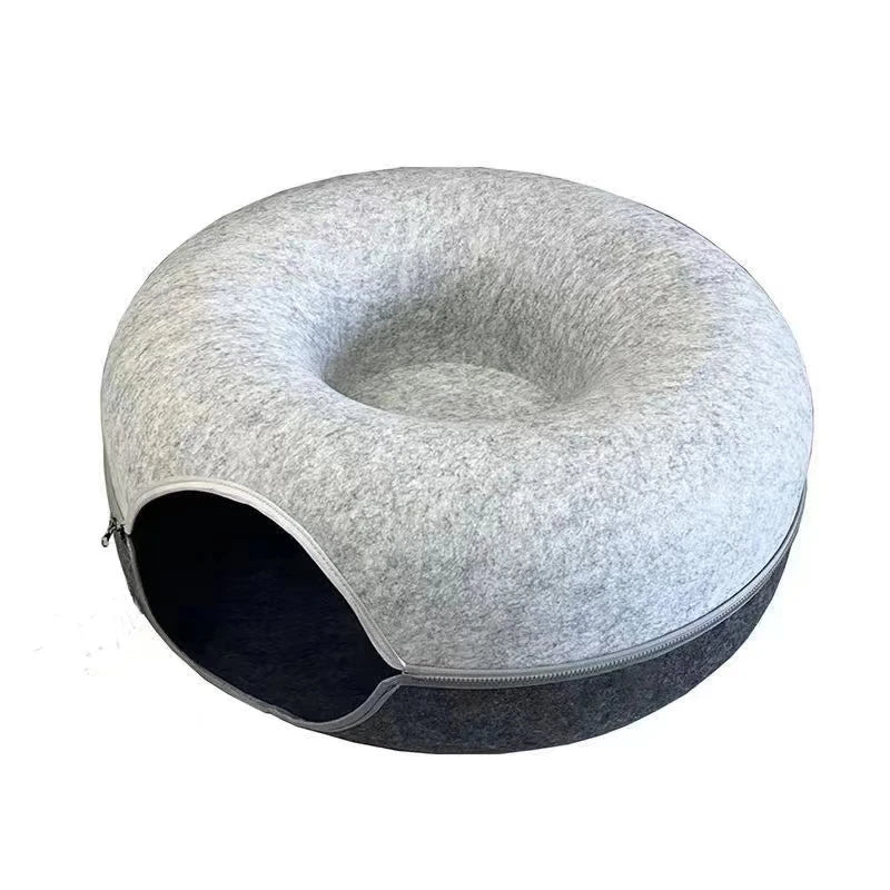 Donut Pet Cat Tunnel Bed