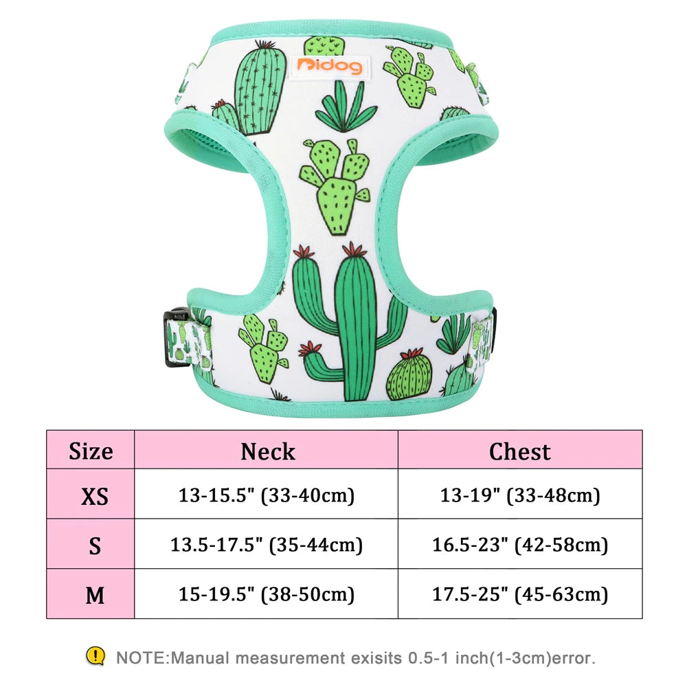 Chic Reflective Nylon Harness Fashion-Forward Prints for Stylish Walks