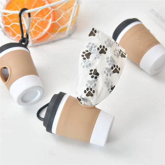 Chic Coffee Cup Dog Poop Bag Holder – Stylish On-the-Go Dispenser