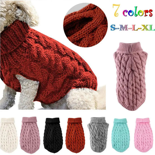 Cozy Chic Knitted Dog Sweater - Ideal for Small to Medium Breeds