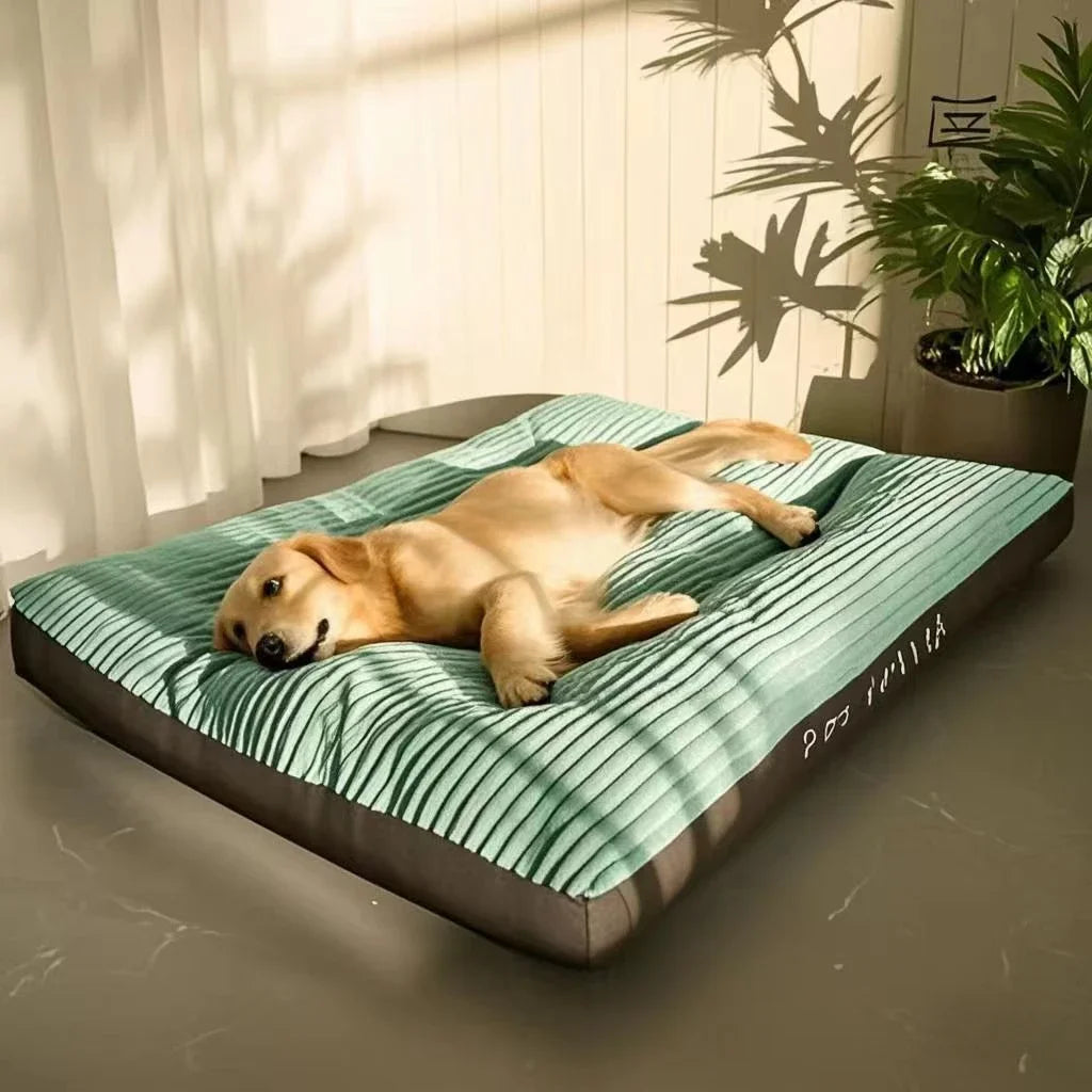 CozyCord Corduroy Dog Sofa – Plush, Detachable, and Easy-to-Clean Pet Bed
