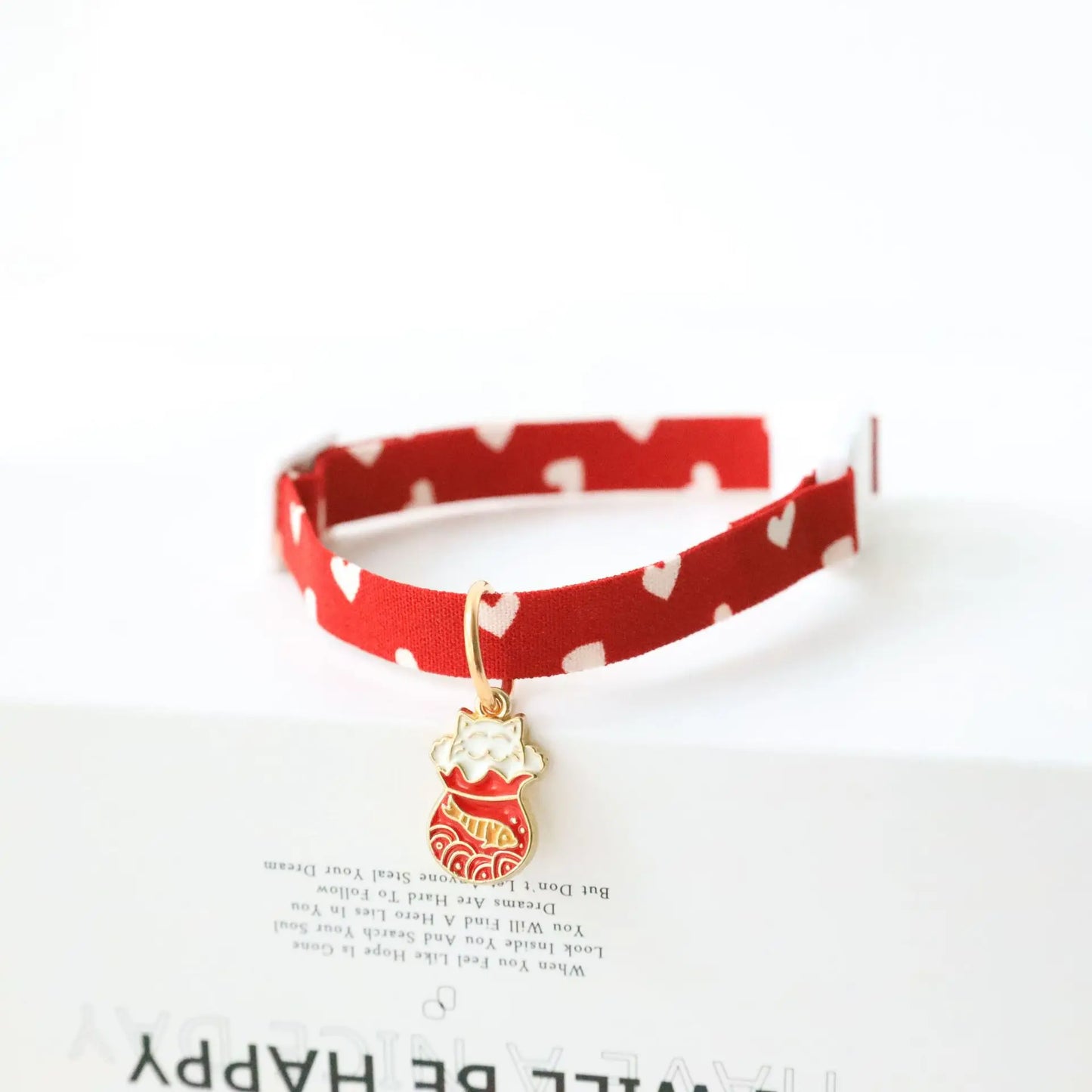 Heart-Shaped Breakaway Cat & Puppy Collar with Bell