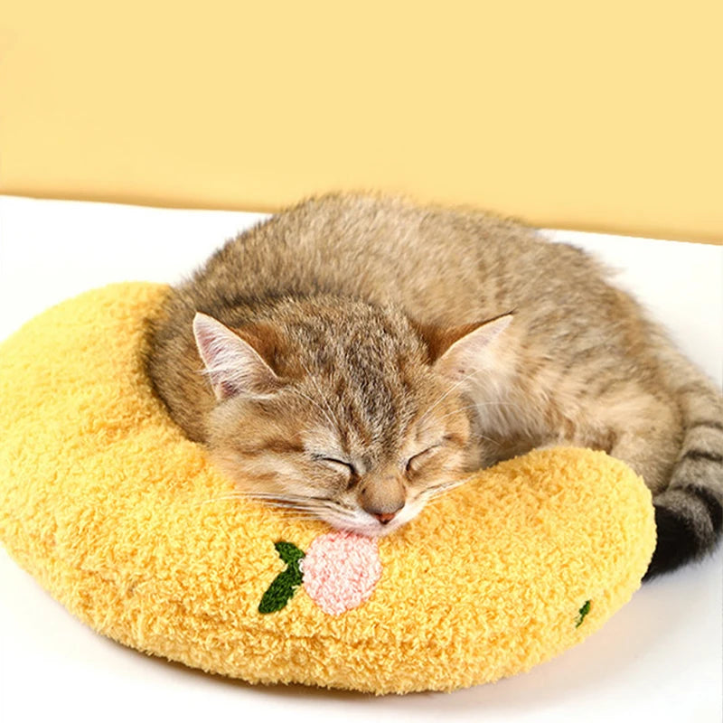 Cozy U-Shaped Neck Pillow for Cats & Puppies – Fashionable Headrest for Deep Sleep