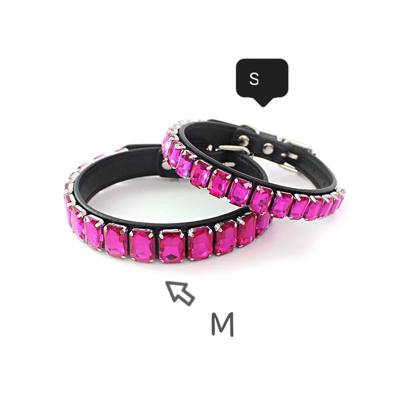 Bling Rhinestone Dog Collar – Sparkling Style with Glass Crystals