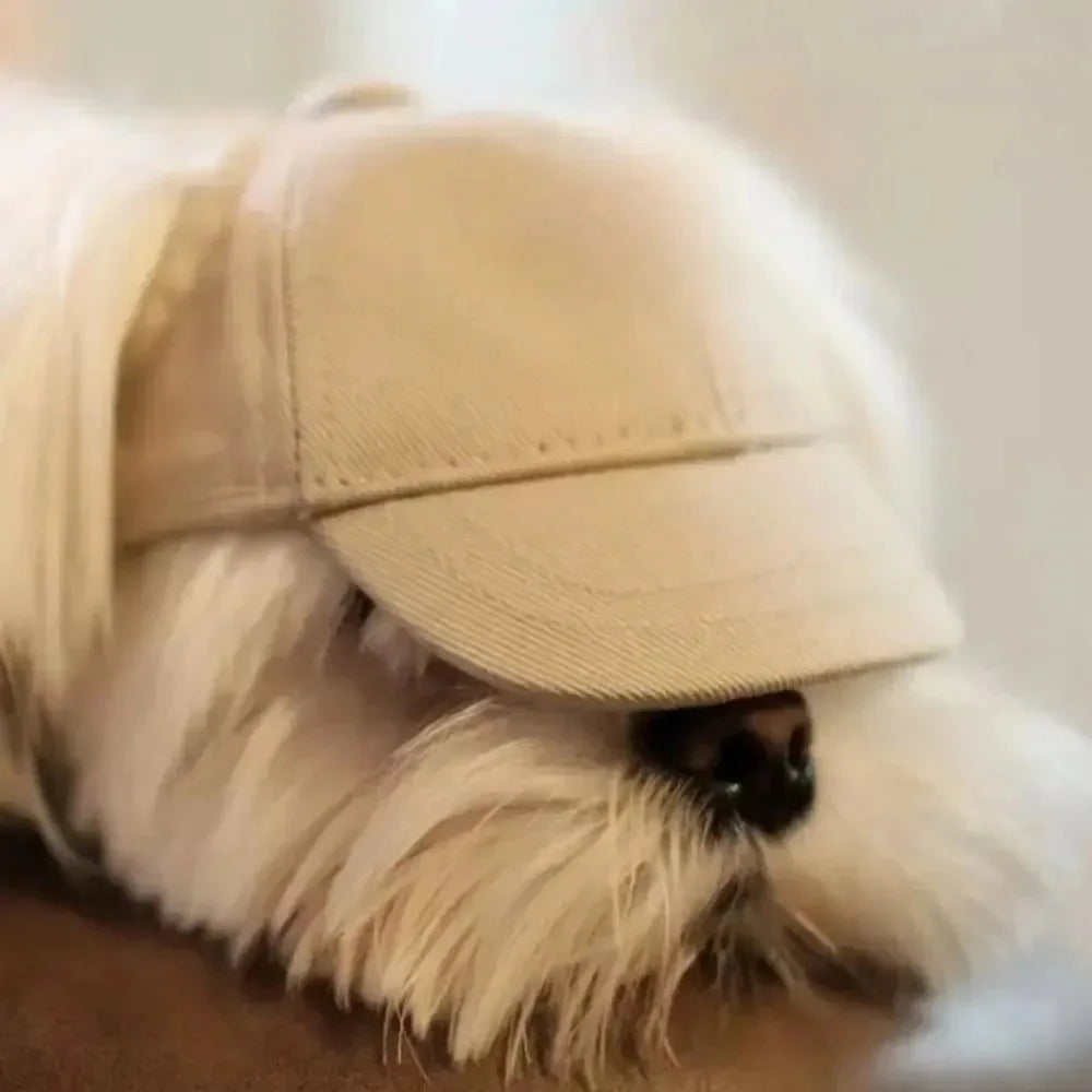 Korean Style Pet Baseball Cap – Adjustable Sun Protection for Dogs & Cats