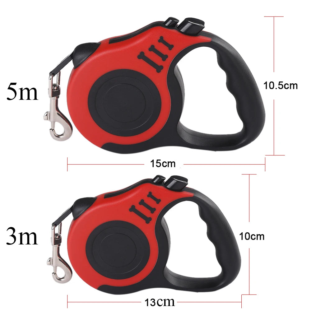 Retractable Nylon Dog Leash - Adjustable & Automatic for Stylish Walks