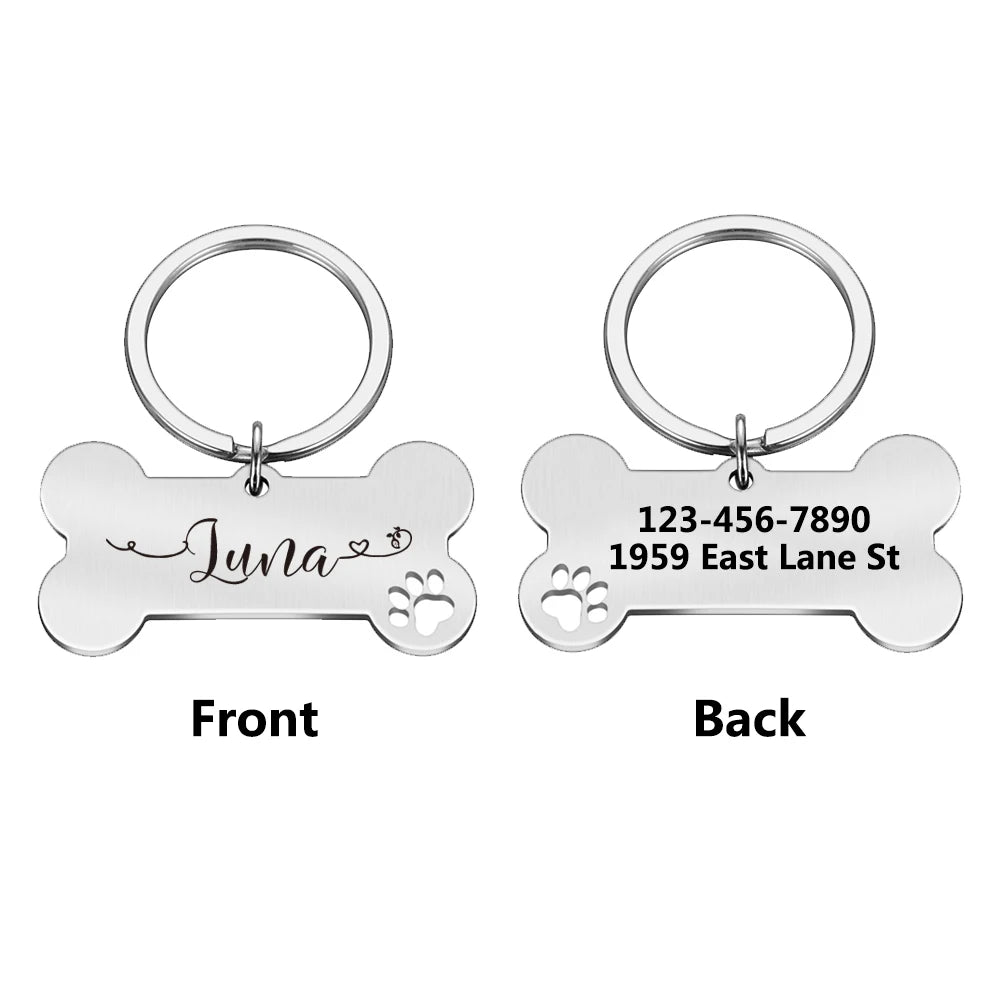 Personalized Dog Tags with Custom Text