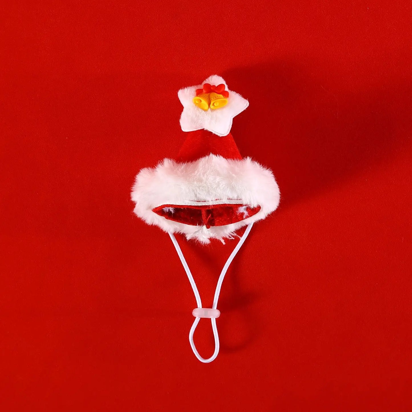 Dog Christmas Knitted Scarf with Fuzzy Pompom Puppy Cat Costume