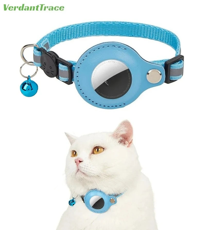 Reflective AirTag Cat Collar with Safety Breakaway & Bell