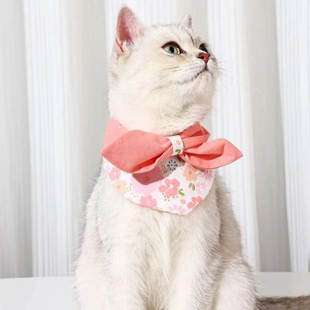 Adorable Cotton Scarf Bandana Collar for Small Dogs & Kittens