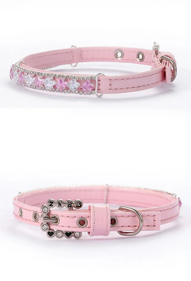Luxury Rhinestone Puppy Collar – Sparkling Elegance for Small Dogs & Cats